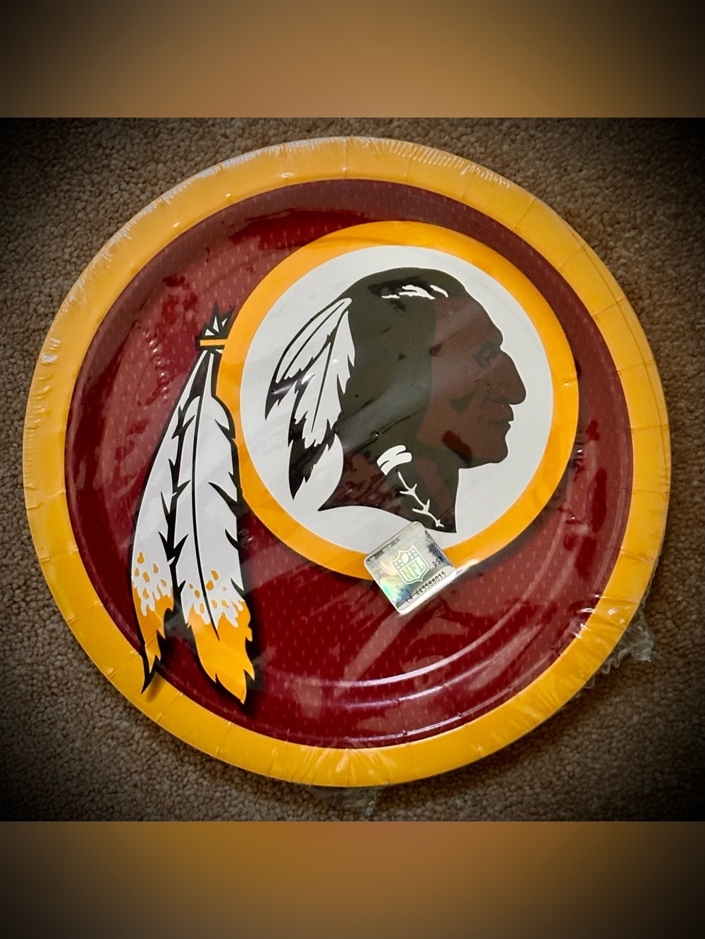 (#206) Washington Redskins DesignWare Paper Plates